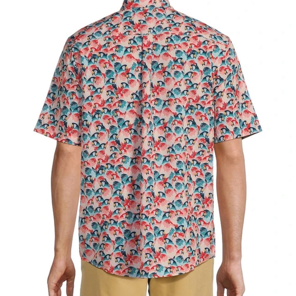 Carribean Brand Men’s Button-Up Shirt Tropical Print Size XXL Never Worn